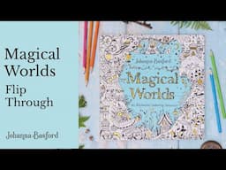 MAGICAL WORLDS Colouring Book Flip Through