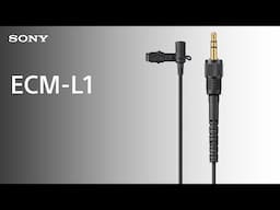 Maak kennis met de Sony ECM-L1 Lavalier-microfoon