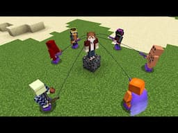 Minecraft but 6 of my FRIENDS try to SAVE ME