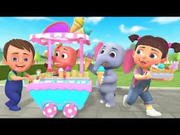 Ice Cream Song | Color Ice Cream Songs with Baby Animals | Nursery Rhymes & Children Kids Songs