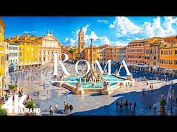 FLYING OVER ROMA, ITALY (4K UHD) | Stunning Aerial Views with Relaxing Music in 4K Ultra HD