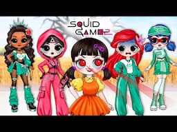 Squid Game 2: Disney Princesses, Elsa & Wednesday in Squid Game | DIY Paper Dolls Fashion