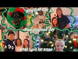 final vlogmas day + what i got for xmas! | vlogmas day 25 ｡･:*:･ﾟ