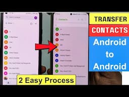 How to Transfer Contacts from Android to Android 2025