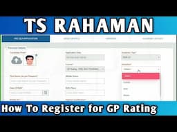 ts rahaman gp rating course | admission | gp rating registration step by step process | 2021