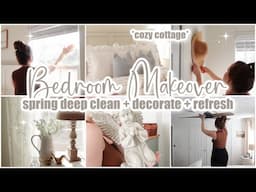 🪴COTTAGECORE BEDROOM MAKEOVER & REFRESH // extreme spring deep clean + declutter + organize