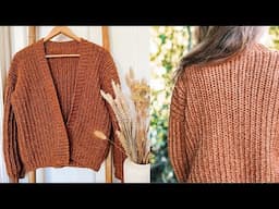 Crochet BRIOCHE Fall Cardigan