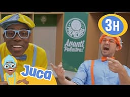 Juca e Blippi visitam um estádio de futebol | HORA DO JUCA BRASIL! | Vídeos Educativos para Crianças