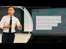 When I joined a 3 Minute Thesis competition in the United States