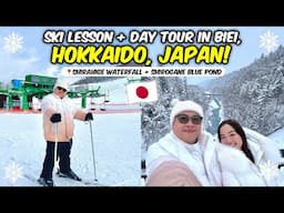 Day 2 in Hokkaido! Ski Lesson + Shirahige Waterfall & Shirogane Blue Pond! 🇯🇵❄️🌨️ | JM Banquicio