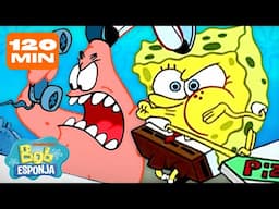 Bob Esponja | Os Episódios Mais Engraçados de Bob Esponja 😂 | Compilação de 120 Minutos | Português