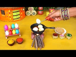 Miniature Egg Thali ASMR | Full Anda Meals | Egg Surprise | Mini Foodkey