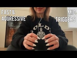 ASMR FAST & AGGRESSIVE MIC TRIGGERS NO TALKING 🤫