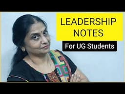 Leadership notes | Sem 4 - Unit -3 |