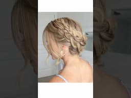 Double Braided Crown #hairshorts #hairstyle #crownbraid #braidedhairstyles #hairtutorial #dutchbraid