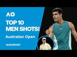 Top 10 Men Shots ft. Sinner, Alcaraz & Sonego 🔥 | Australian Open 2025 🇦🇺