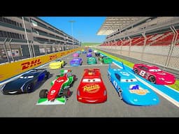 Cruz Ramirez Skin McQueen VS The King - Race Disney Cars Jackson Storm Francesco Bernoulli & Friends