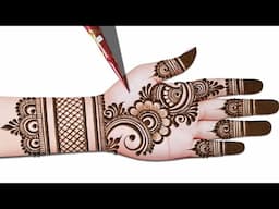 Very easy beautiful mehndi design| latest front hand mehndi design| simple mehndi | mehndi ka design