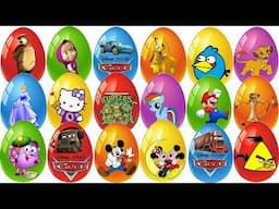 Spongebob 30 Surprise Eggs,  Disney Pixar Maxi Minions, My Little Kinder Surprise Cars 2 Pony