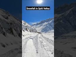 Snowfall in Spiti Valley I Winter Spiti Expedition I Spiti Valley I # shorts