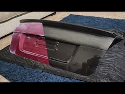 DIY Carbon Fiber Skinning/Wrapping Trunk With Multiple Pieces Tutorial - Pontiac G8 Trunk Part 1