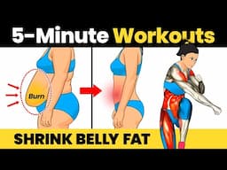 5 Min Standing LOWER BELLY FAT Workout 🔥 SMALL WAIST & FLAT TUMMY FAST