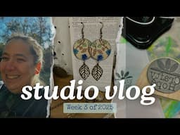 Studio Vlog Week 3 of 2025 | Thrifting Adventures, Laser cutting, Daily life