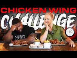 CHICKEN WING CHALLENGE!! Who Can Eat the Most in 20 Minutes?