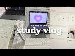 a chill and late exams week productive study with me vlog