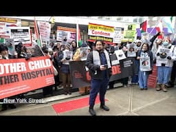 Pro-Palestine Healthcare Workers Rally for Gaza Outside NYU TISCH Hospital NYC January 6 2025