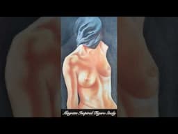 Magritte Inspired Figurative Study 🖤 #timelapseart