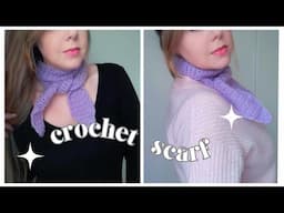 Crochet Neckerchief Scarf Tutorial Tutorial For Beginners | How To Crochet The Alice Scarf Pattern