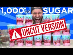 CRAZY Cotton Candy Chug Challenge (1,000+ Grams of Sugar) | UNCUT VERSION