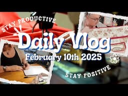 🧵 Daily Craft Vlog | Binding a Quilt & Studio Updates | Darvanalee Designs Studio (Feb 10, 2025)