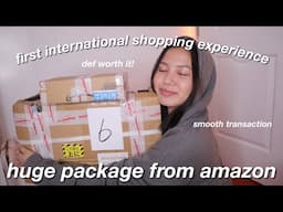 UNBOXING MY FIRST EVER AMAZON PACKAGE! how to shop international via ShippingCart & amazon recos 📦