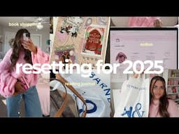 reset with me for 2025 ✨📖 book shopping + haul, starting my reading journal, new goals & more!