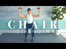 Seated Strength Training Exercises! Arms & Abs // Chair Workout for Seniors & Beginners