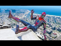 GTA 5 Funny Moments - IRON SPIDERMAN Funny Gameplay (Active ragdoll physics) 68