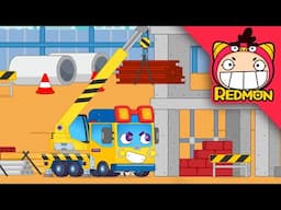 Make a Crane | Vehicle Assembly | 4K cartoon | REDMON