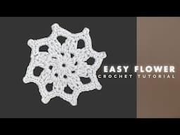 Easy Crochet Flower Ornament Tutorial For Beginners, Quick Flower Pattern, Crochet Flower Pattern