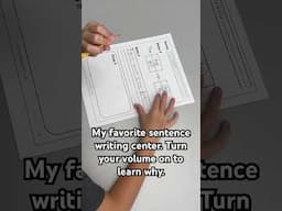 Sentence writing is a tricky skill! This is my favorite writing center for K-1. #literacy