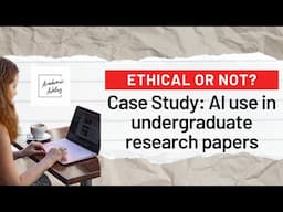 Using AI in undergraduate research papers: is it ethical to use ChatGPT on your paper?