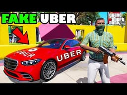 Franklin Become Fake UBER Driver In GTA 5 | SHINCHAN and CHOP