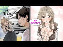 [Manga Dub] Introvert saves a pretty classmate from getting hit... In return, she let him touch...