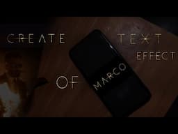 MARCO Movie Title Text Recreate | PicsArt