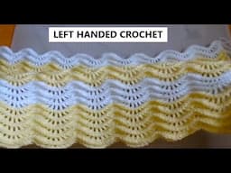 Left Handed Crochet Blanket in waves NOT zig zag This Lemon wave is Stunning get started for 2025