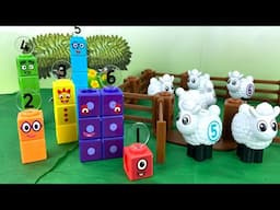 Numberblocks : Counting Sheep with Official Numberblocks Toys || Keith's Toy Box