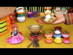 Miniature Gujarati Thali | Gujarati Authentic Recipes - Full Meals | Mini foodkey