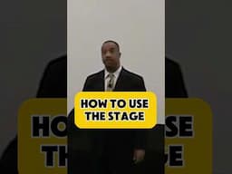 Public speaking tip - How to use the stage