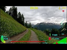 30 minute Indoor Cycling Uphill Workout Ahrntal Alps Italy Telemetry 4K Video